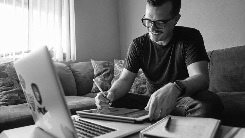 man at laptop